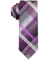 Van Heusen Men's Classic Large-grid Long Tie In Rose