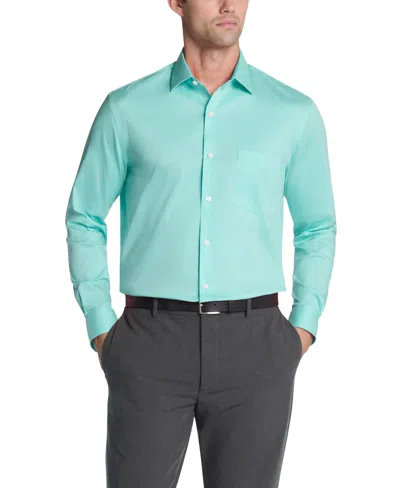 Van Heusen Men's Everyday Defense Spread Collar Dress Shirt In Green