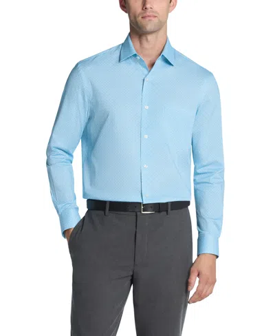 Van Heusen Men's Everyday Defense Spread Collar Shirt In Seafoam Blue