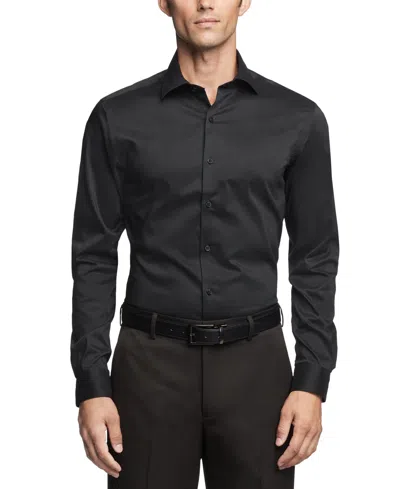 Van Heusen Men's Regular-fit Ultraflex Dress Shirt In Black