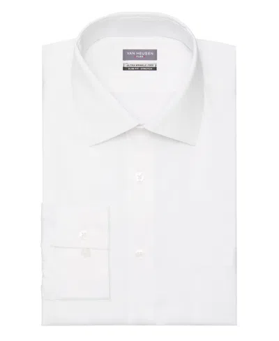 Van Heusen Men's Flex Collar Slim Fit Dress Shirt In White