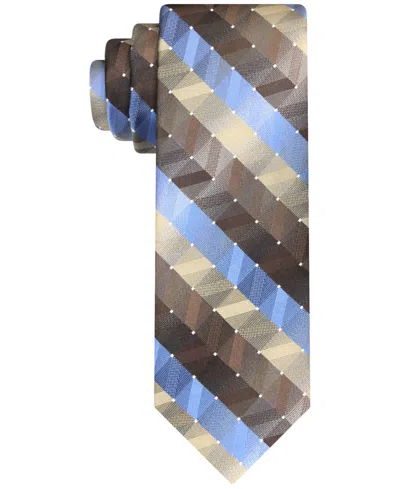 Van Heusen Men's Geometric Dot Tie In Taupe