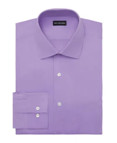 Van Heusen Men's Regular Fit Everyday Defense Dress Shirt In Amethyst