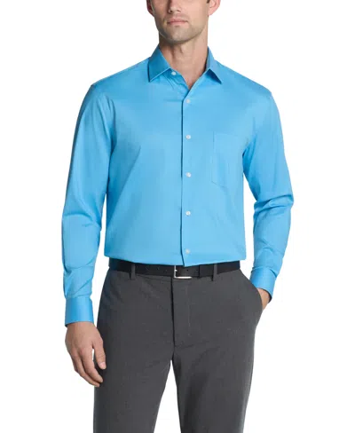 Van Heusen Men's Regular Fit Everyday Defense Dress Shirt In Blue
