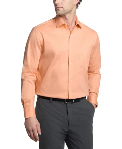 Van Heusen Men's Regular Fit Everyday Defense Dress Shirt In Peach