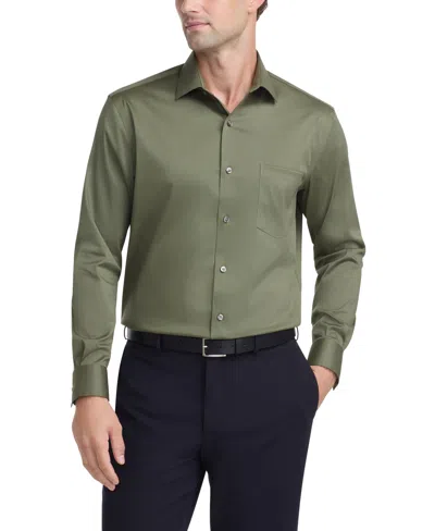 Van Heusen Men's Regular Fit Spread Collar Dress Shirt In Green