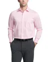 Van Heusen Men's Regular Fit Ultra Wrinkle Free Spread Collar Dress Shirt In Coral