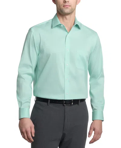 Van Heusen Men's Regular Fit Ultra Wrinkle Free Spread Collar Dress Shirt In Mint