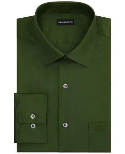 Van Heusen Men's Regular-fit Dress Shirt In Green