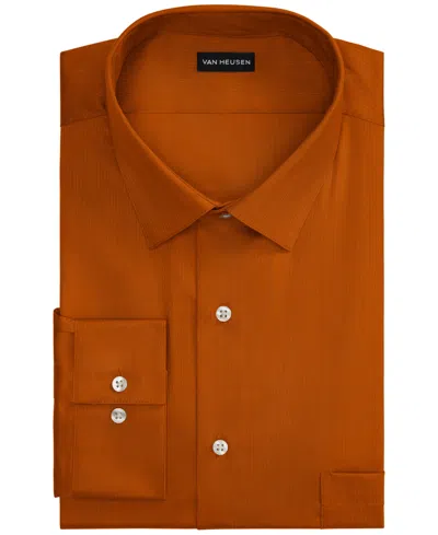Van Heusen Men's Regular-fit Dress Shirt In Brown
