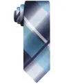 Van Heusen Men's Shaded Swirls Plaid Tie In Aqua