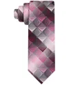 Van Heusen Men's Shadow Grid-pattern Tie In Pink
