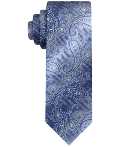 Van Heusen Men's Shimmering Paisley Tie In Navy