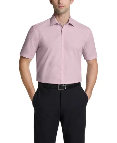 Van Heusen Men's Slim-fit Short-sleeve Spread Collar Shirt In Pink