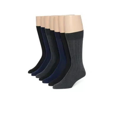 Van Heusen Mens 7 Pair Crew Socks In Black