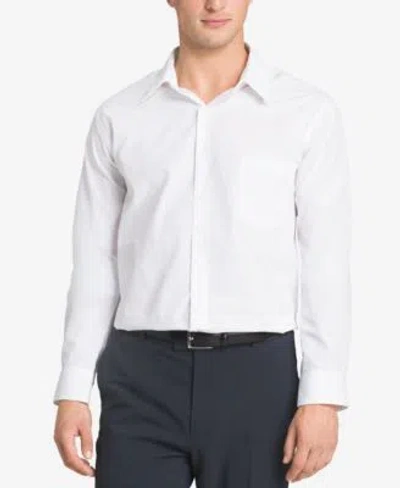 Van Heusen Mens Poplin Dress Shirt Classic Athletic Fit In Purple Velvet