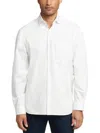 VAN HEUSEN MENS SOLID WOVEN BUTTON-DOWN SHIRT