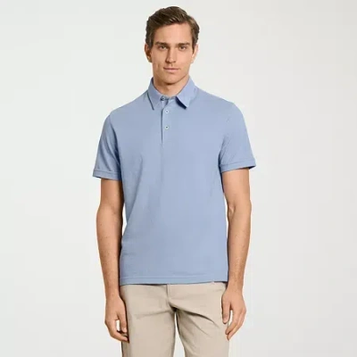 Van Heusen Originals Mens Regular Fit Short Sleeve Polo Shirt In Blue