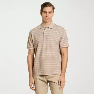 Van Heusen Originals Mens Regular Fit Short Sleeve Polo Shirt In Neutral