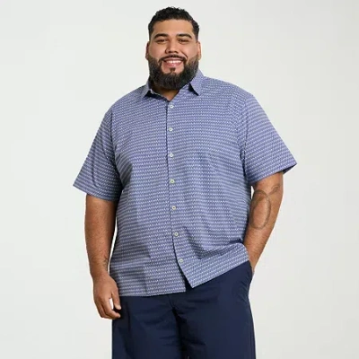 Van Heusen Originals Mens Wrinkle Free Big And Tall Button-down Shirt In Blue