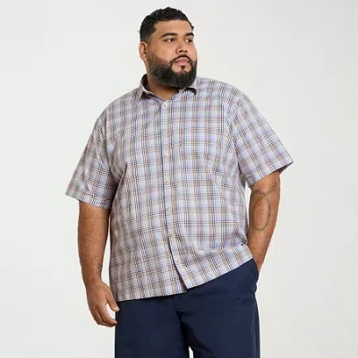 Van Heusen Originals Mens Wrinkle Free Big And Tall Button-down Shirt In Gold