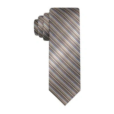 Van Heusen Peach Shaded Striped Tie In Gray