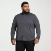 Van Heusen Performance Knit Mens Long Sleeve Regular Fit Stretch Fabric Big And Tall Button-down Shirt In Gray