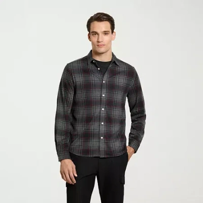 Van Heusen Performance Mens Long Sleeve Slim Fit Button-down Shirt In Multi