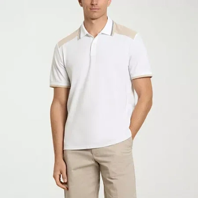 Van Heusen Performance Mens Regular Fit Short Sleeve Polo Shirt In Neutral