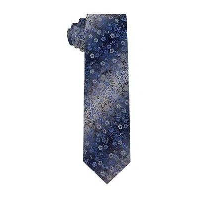 Van Heusen Shaded Floral Tie In Blue