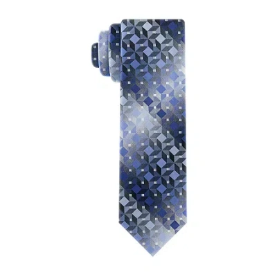 Van Heusen Shaded Geometric Tie In Blue
