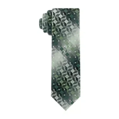Van Heusen Shaded Geometric Tie In Green