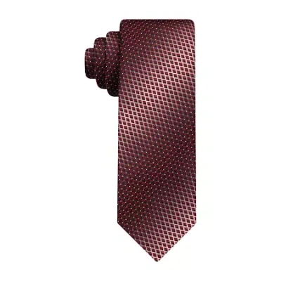Van Heusen Shaded Geometric Tie In Burgundy