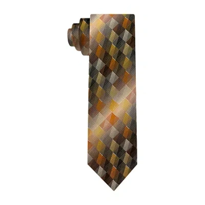 Van Heusen Shaded Geometric Tie In Brown