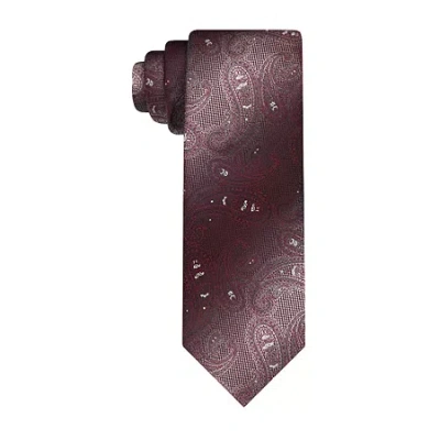 Van Heusen Shaded Paisley Tie In Burgundy