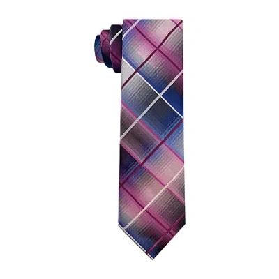 Van Heusen Shaded Plaid Tie In Purple