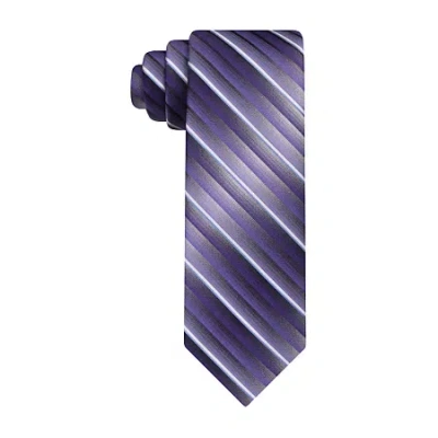 Van Heusen Shaded Striped Tie In Purple