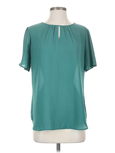 Pre-owned Van Heusen Short Sleeve Blouse In Blue