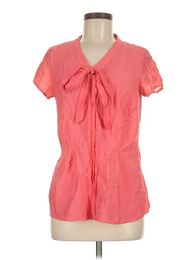Pre-owned Van Heusen Short Sleeve Blouse In Pink