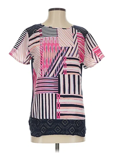 Pre-owned Van Heusen Short Sleeve Blouse In Pink