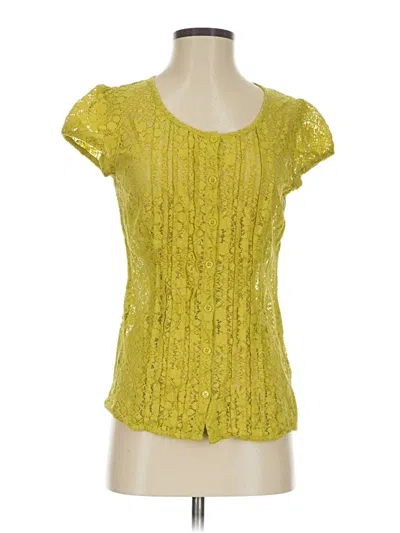 Pre-owned Van Heusen Short Sleeve Blouse In Yellow