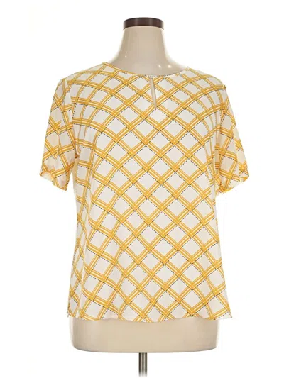 Van Heusen Short Sleeve Blouse In Yellow