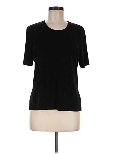 Pre-owned Van Heusen Short Sleeve Top Black Crew Neck Tops