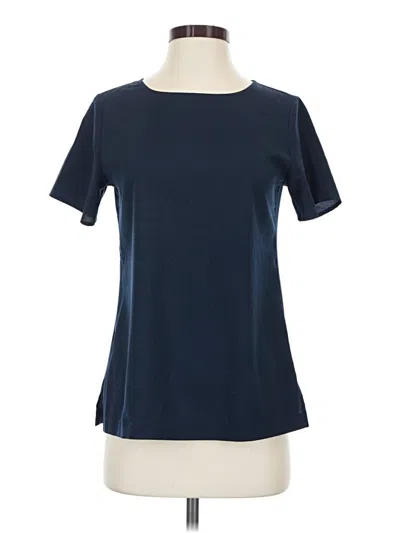 Pre-owned Van Heusen Short Sleeve Top Blue Crew Neck Tops