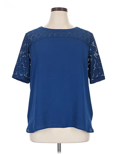 Pre-owned Van Heusen Short Sleeve T-shirt In Blue