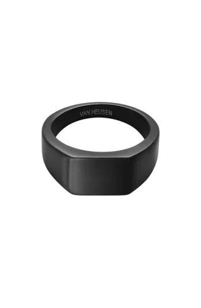 Van Heusen Signet Ring In Black