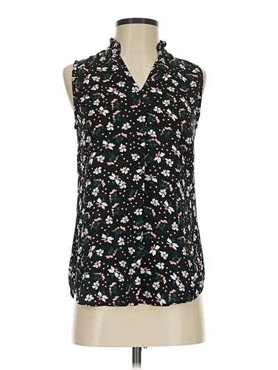 Pre-owned Van Heusen Sleeveless Blouse In Black