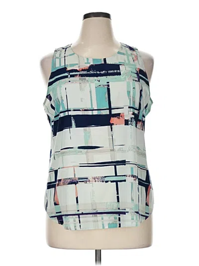 Pre-owned Van Heusen Sleeveless Blouse In Blue