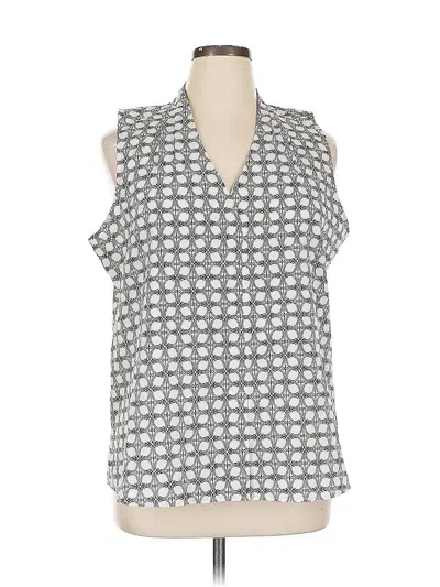 Pre-owned Van Heusen Sleeveless Blouse In Gray