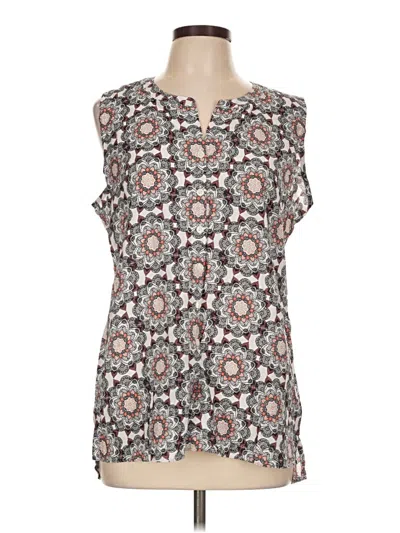 Pre-owned Van Heusen Sleeveless Blouse In Gray